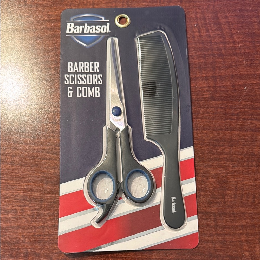 Barba Black Barber Scissors & Comb Set
